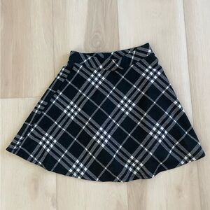 H&M Black and White Plaid Skirt
